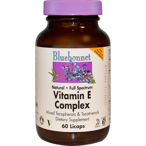 Bluebonnet Nutrition, Vitamin E Complex, 60 Licaps فوائد