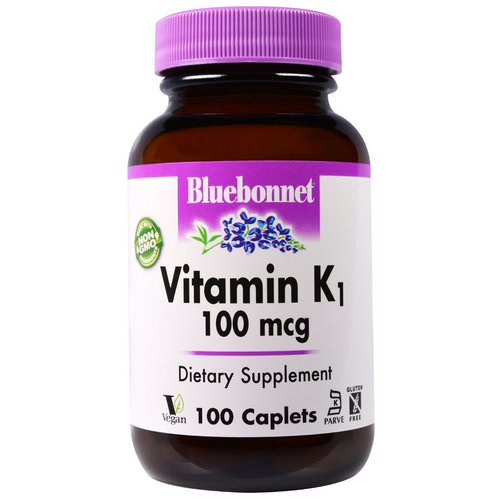 Bluebonnet Nutrition, Vitamin K1, 100 mcg, 100 Caplets فوائد