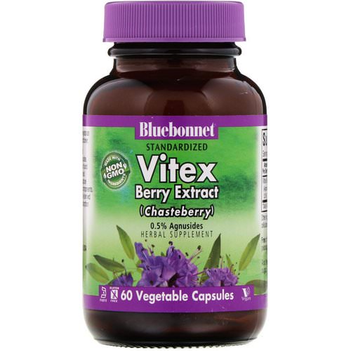 Bluebonnet Nutrition, Vitex Berry Extract, 60 Vegetable Capsules فوائد