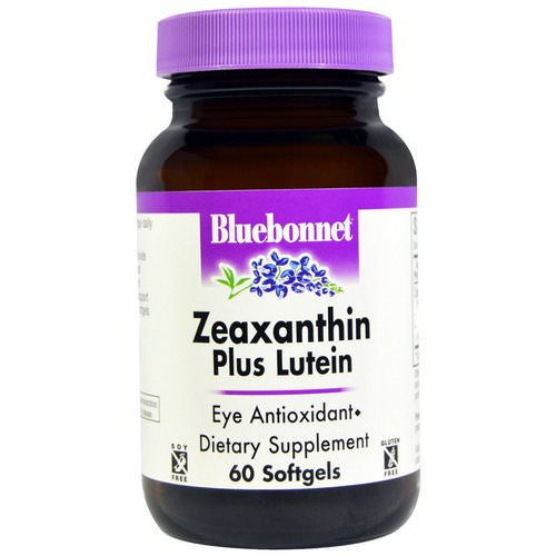 Bluebonnet Nutrition, Zeaxanthin Plus Lutein, 60 Softgels فوائد