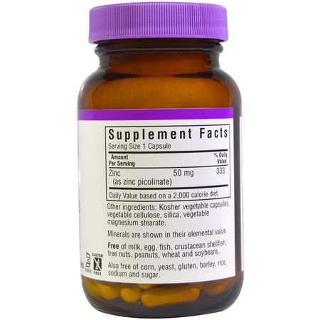 Bluebonnet Nutrition, Zinc Picolinate, 50 mg, 100 Veggie Caps:أنفلونزا, Cough