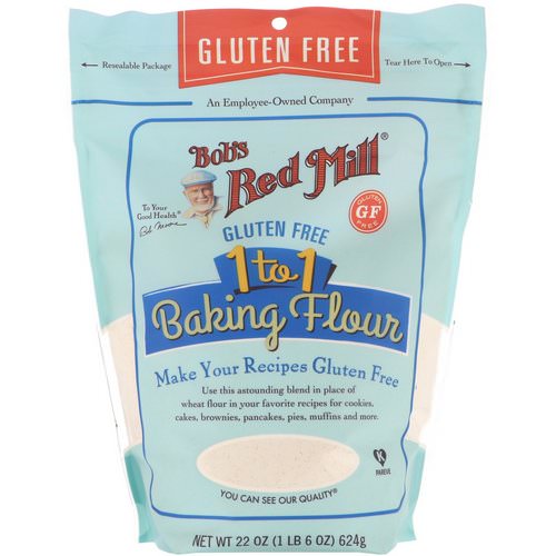 Bob's Red Mill, 1 to 1 Baking Flour, Gluten Free, 22 oz (624 g) فوائد