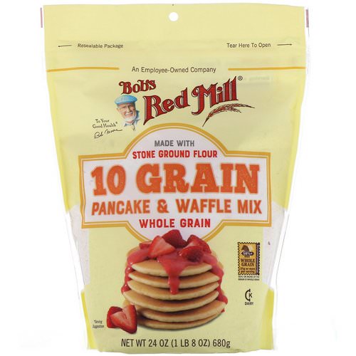 Bob's Red Mill, 10 Grain Pancake & Waffle Mix, Whole Grain, 24 oz (680 g) فوائد