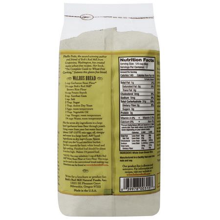Bob's Red Mill, Brown Rice Flour, Whole Grain, 24 oz (680 g):دقيق الأرز البني, يمزج