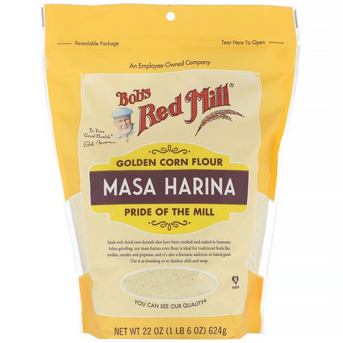 Bob's Red Mill, Golden Corn Flour, Masa Harina, 22 oz (624 g) فوائد