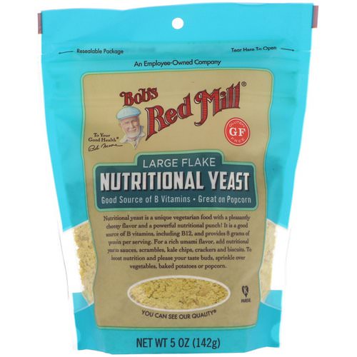 Bob's Red Mill, Large Flake Nutritional Yeast, Gluten Free, 5 oz (142 g) فوائد