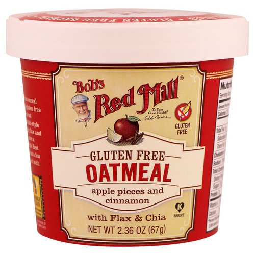 Bob's Red Mill, Oatmeal, Apple Pieces and Cinnamon, 2.36 oz (67 g) فوائد
