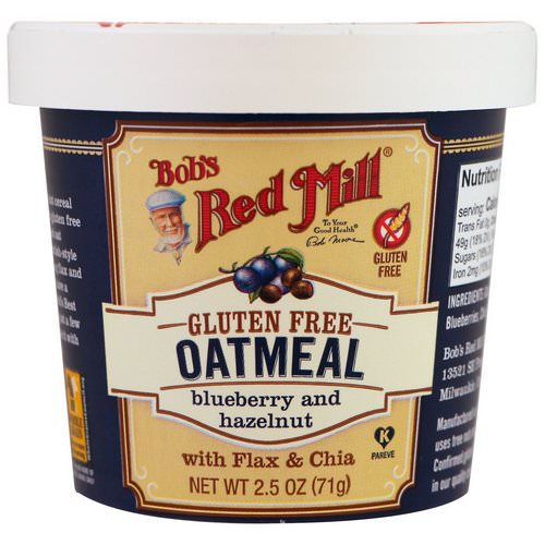 Bob's Red Mill, Oatmeal, Blueberry and Hazelnut, 2.5 oz (71 g) فوائد