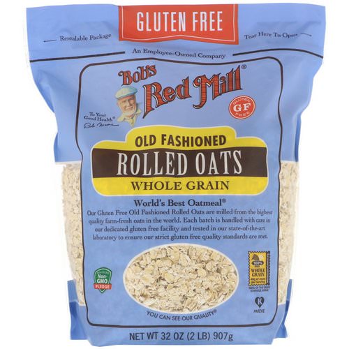 Bob's Red Mill, Old Fashioned Rolled Oats, Whole Grain, Gluten Free, 32 oz (907 g) فوائد