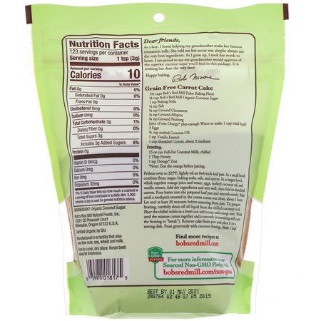 Bob's Red Mill, Organic Coconut Sugar, 13 oz (369 g):سكر ج,ز الهند, المحليات