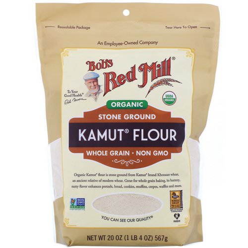 Bob's Red Mill, Organic Kamut Flour, Whole Grain, 20 oz (567 g) فوائد