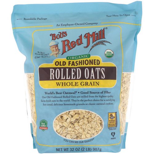 Bob's Red Mill, Organic, Old Fashioned Rolled Oats, Whole Grain, 32 oz (907 g) فوائد