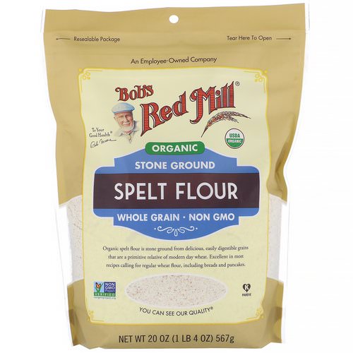 Bob's Red Mill, Organic Spelt Flour, Whole Grain, 20 oz (567 g) فوائد