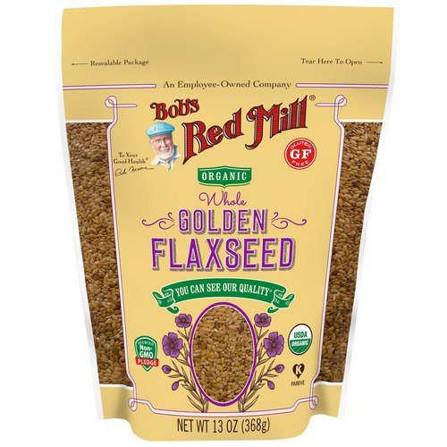 Bob's Red Mill, Organic Whole Golden Flaxseed, 13 oz (368 g) فوائد