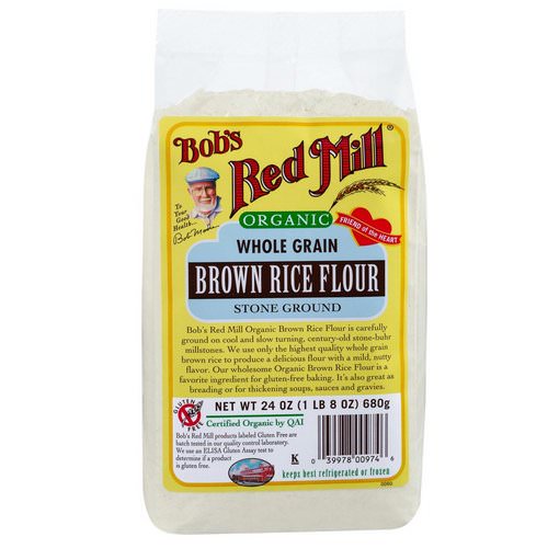 Bob's Red Mill, Organic Brown Rice Flour, Whole Grain, 24 oz (680 g) فوائد