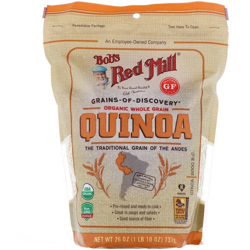 Bob's Red Mill, Organic, Whole Grain Quinoa, Gluten Free, 26 oz (737 g) فوائد