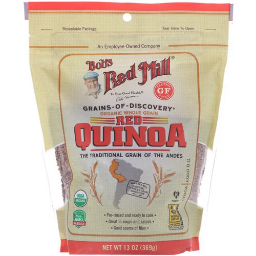 Bob's Red Mill, Organic, Whole Grain Red Quinoa, 13 oz (369 g) فوائد