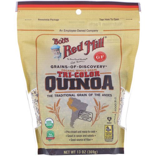 Bob's Red Mill, Organic, Whole Grain Tri-Color Quinoa, 13 oz (369 g) فوائد