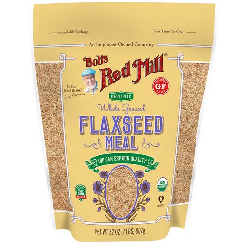 Bob's Red Mill, Organic Whole Ground Flaxseed Meal, 2 lbs (907 g) فوائد