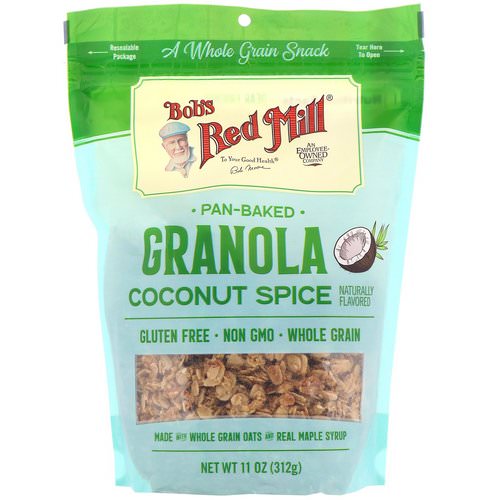 Bob's Red Mill, Pan-Baked Granola, Coconut Spice, 11 oz (312 g) فوائد