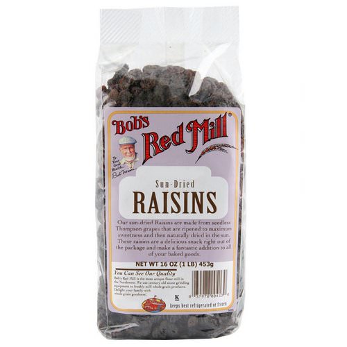 Bob's Red Mill, Sun Dried Raisins, 16 oz (453 g) فوائد