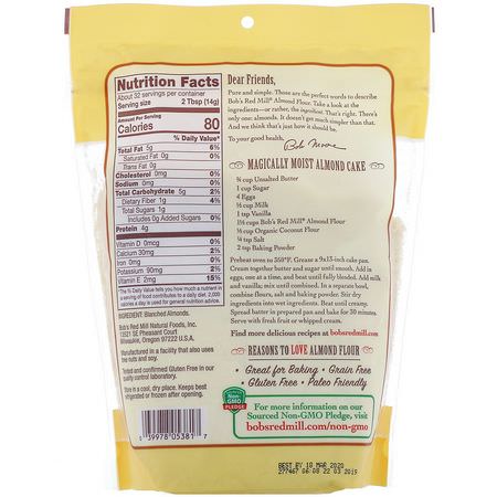 Bob's Red Mill, Super-Fine Almond Flour, Gluten Free, 16 oz (453 g):,جبة, طحين الل,ز