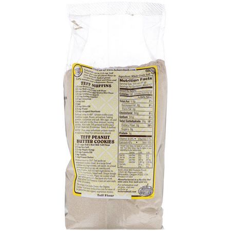 Bob's Red Mill, Teff Flour, Whole Grain, 24 oz (680 g):خلطات, طحين