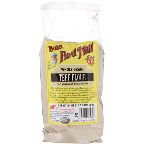 Bob's Red Mill, Teff Flour, Whole Grain, 24 oz (680 g) فوائد