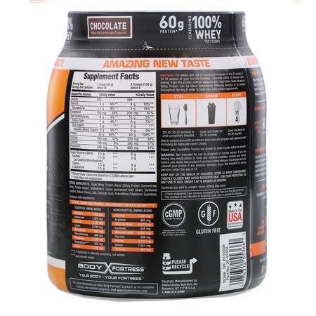 Body Fortress, Super Advanced Whey Protein, Chocolate, 2 lb (907 g):بر,تين مصل اللبن, التغذية الرياضية