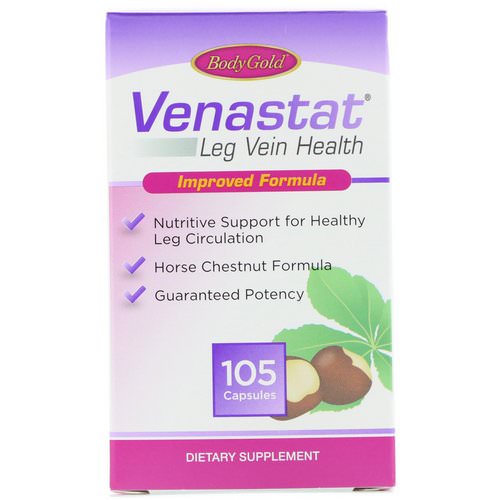 BodyGold, Venastat Leg Vein Health, 105 Capsules فوائد