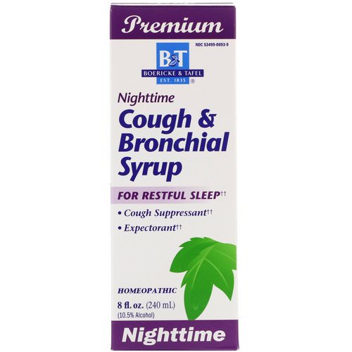 Boericke & Tafel, Nighttime Cough & Bronchial Syrup, 8 fl oz (240 ml) فوائد