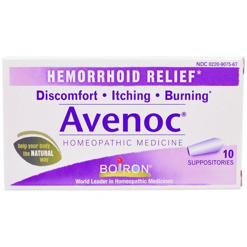 Boiron, Avenoc, Hemorrhoid Relief, 10 Suppositories فوائد