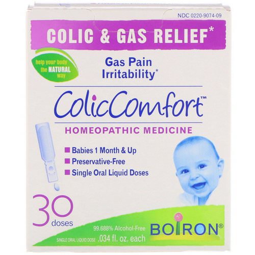 Boiron, ColicComfort, Colic & Gas Relief, 30 Doses, .034 fl oz Each فوائد