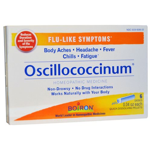 Boiron, Oscillococcinum, Flu-Like Symptoms, 6 Doses, 0.04 oz Each فوائد