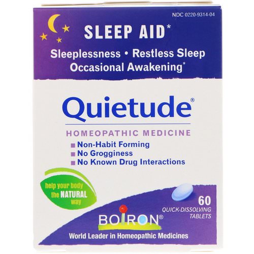 Boiron, Quietude, Sleep Aid, 60 Quick-Dissolving Tablets فوائد