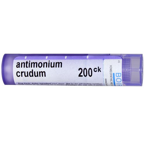 Boiron, Single Remedies, Antimonium Crudum, 200CK, Approx. 80 Pellets فوائد