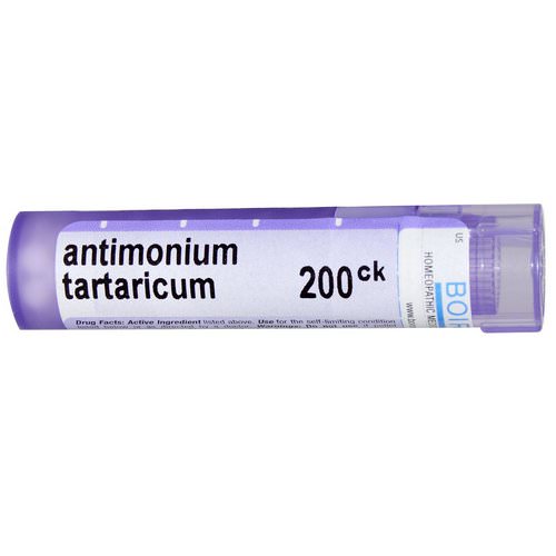 Boiron, Single Remedies, Antimonium Tartaricum, 200CK, Approx. 80 Pellets فوائد