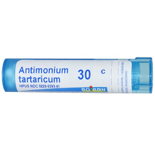 Boiron, Single Remedies, Antimonium Tartaricum, 30C, Approx 80 Pellets فوائد