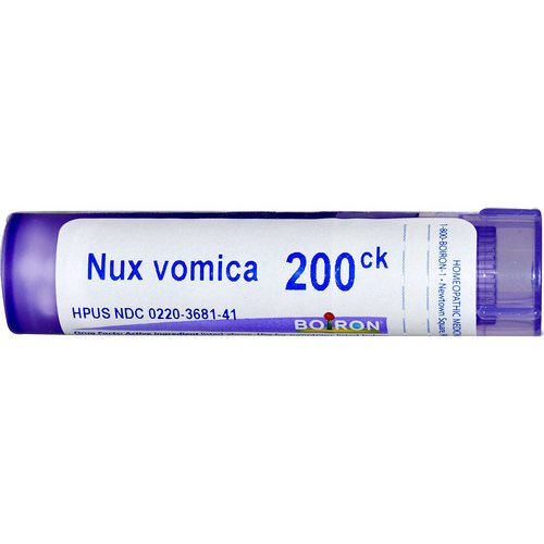 Boiron, Single Remedies, Nux Vomica, 200CK, Approx 80 Pellets فوائد