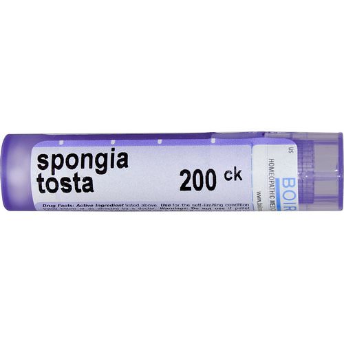 Boiron, Single Remedies, Spongia Tosta, 200CK, Approx 80 Pellets فوائد