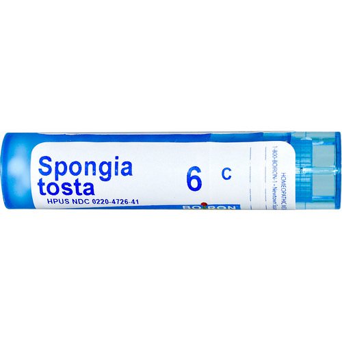 Boiron, Single Remedies, Spongia Tosta, 6C, Approx 80 Pellets فوائد