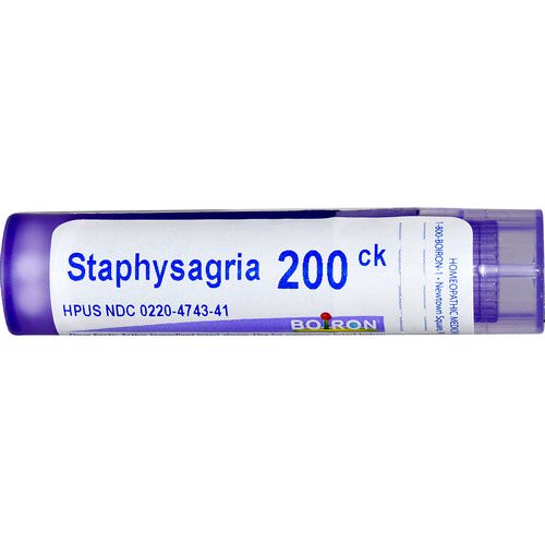 Boiron, Single Remedies, Staphysagria, 200CK, Approx 80 Pellets فوائد