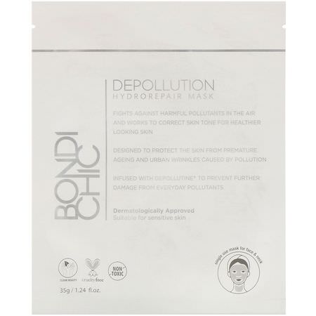 Bondi Chic, Depollution, Hydro-Repair Mask, 1 Sheet, 1.24 fl oz (35 g):أقنعة الأ,راق ,أقنعة ال,جه