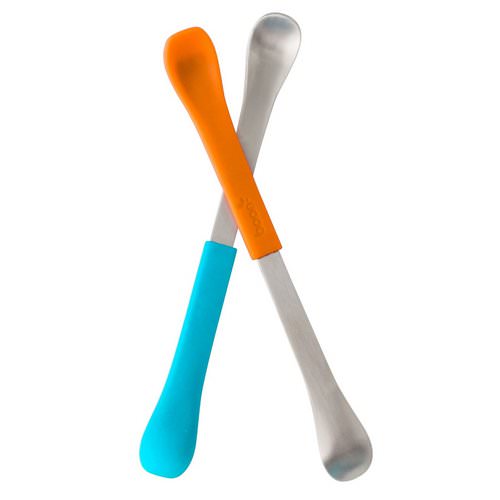 Boon, Swap, 2-in-1 Feeding Spoon, 4+ Months, Blue & Orange, 2 Spoons فوائد