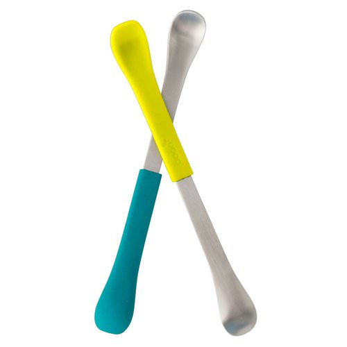 Boon, Swap, 2-in-1 Feeding Spoon, 4+ Months, Teal & Yellow, 2 Spoons فوائد