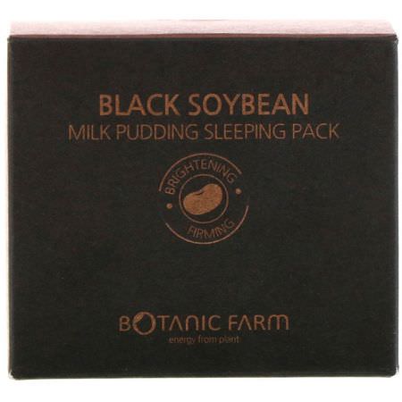 Botanic Farm, Black Soybean Milk Pudding Sleeping Pack, 90 ml:مرطبات ليلية, مرطبات K-جمال