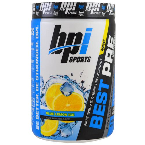 BPI Sports, Best Pre Workout, Beta-Hydroxybutyrate Ketone & Energy Formula, Blue Lemon Ice, 11.11 oz (315 g) فوائد