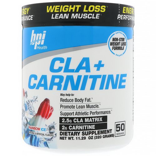 BPI Sports, CLA + Carnitine, Rainbow Ice, 11.29 oz (320 g) فوائد