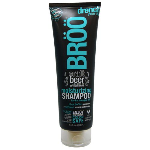 BRoo, Moisturizing Shampoo, Hop Flower, 8.5 fl oz (250 ml) فوائد