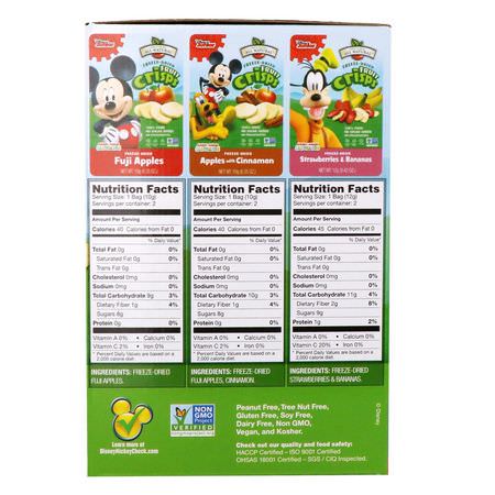 Brothers-All-Natural, Fruit-Crisps, Disney Junior, Variety Pack, 6 Pack, 2.26 oz (64 g):,جبات الخضر,ات الخفيفة, الفاكهة